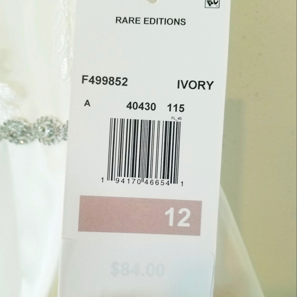 Rare Edition Embroidered Mesh Asymmetrical Overlay Formal Pageant Dress NWT sz12 - Picture 5 of 16